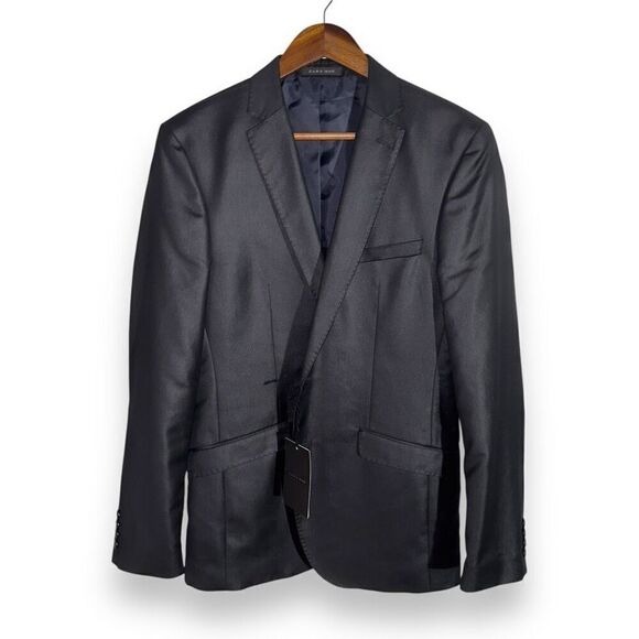 NWT Zara Men’s Shiny Tuxedo Jacket Sz Size 40 - Picture 1 of 9